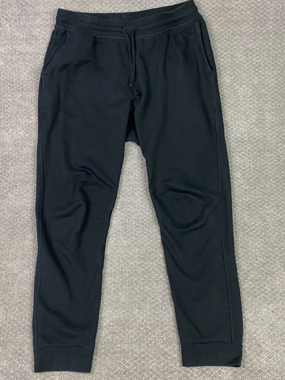Quince Joggers Mens Large Black Organic Midweight Terry Slim Fit Cotton Pants